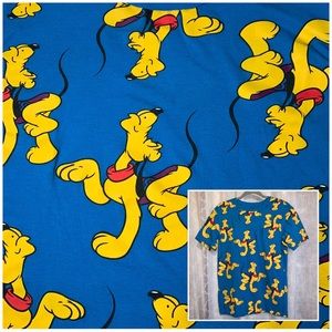 Mickey & Co. Pluto Print T-shirt Men's SMALL, Women's Medium /Large**